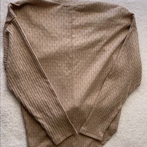 Tan Buttoned Long Sleeve S from Forever 21